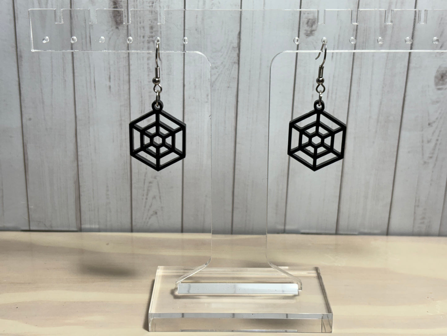 Gothic inspired spiderweb earrings