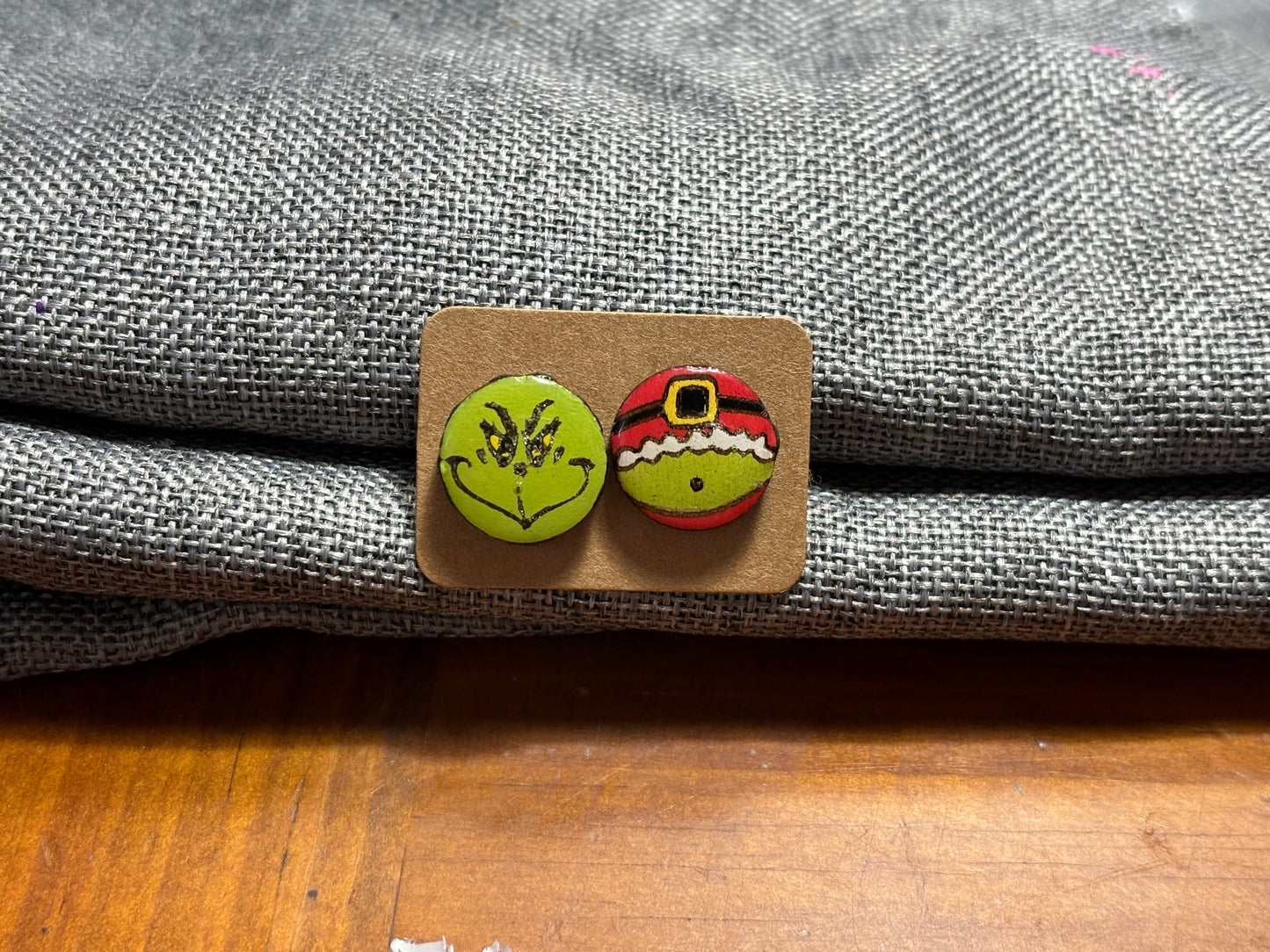 Grinch inspired studs