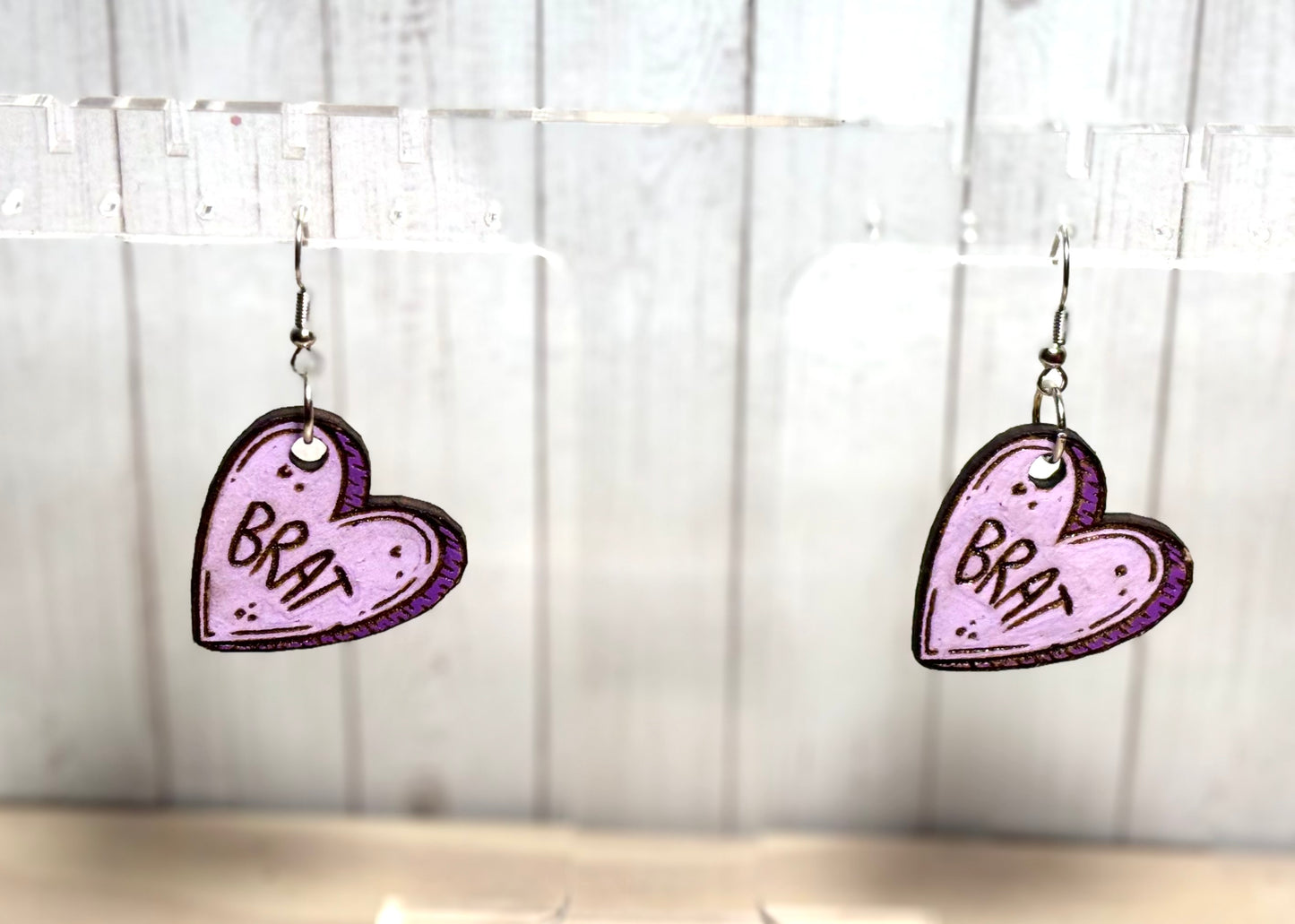 Brat Candy Heart Earrings