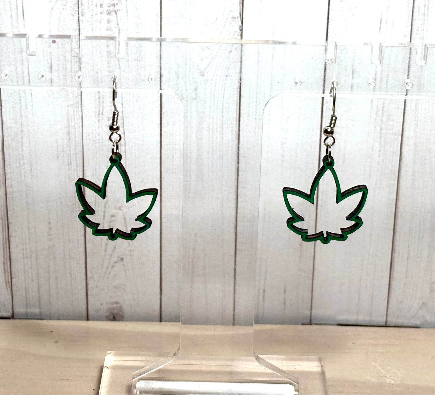 Bong & Weed Outline Earrings