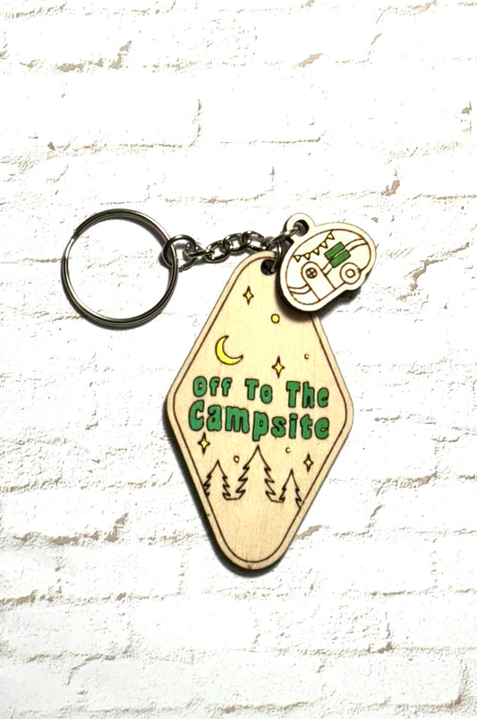 Off to the Campground Keychain