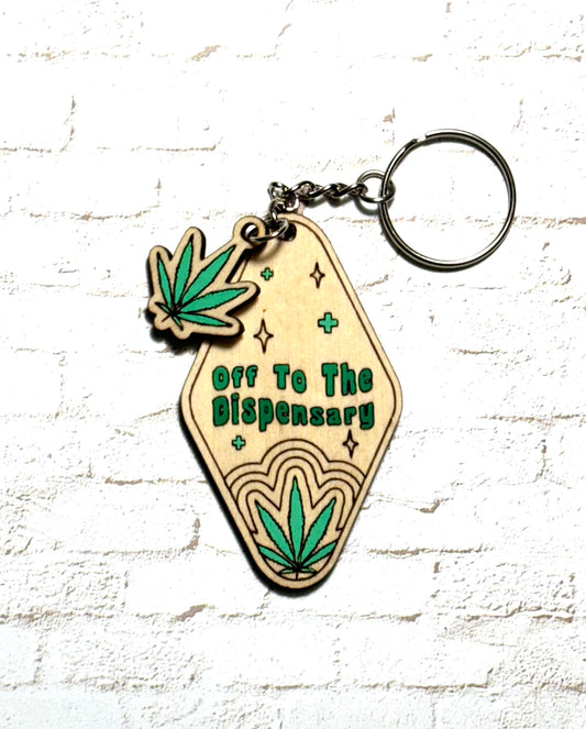 Off to the Dispensary Keychain