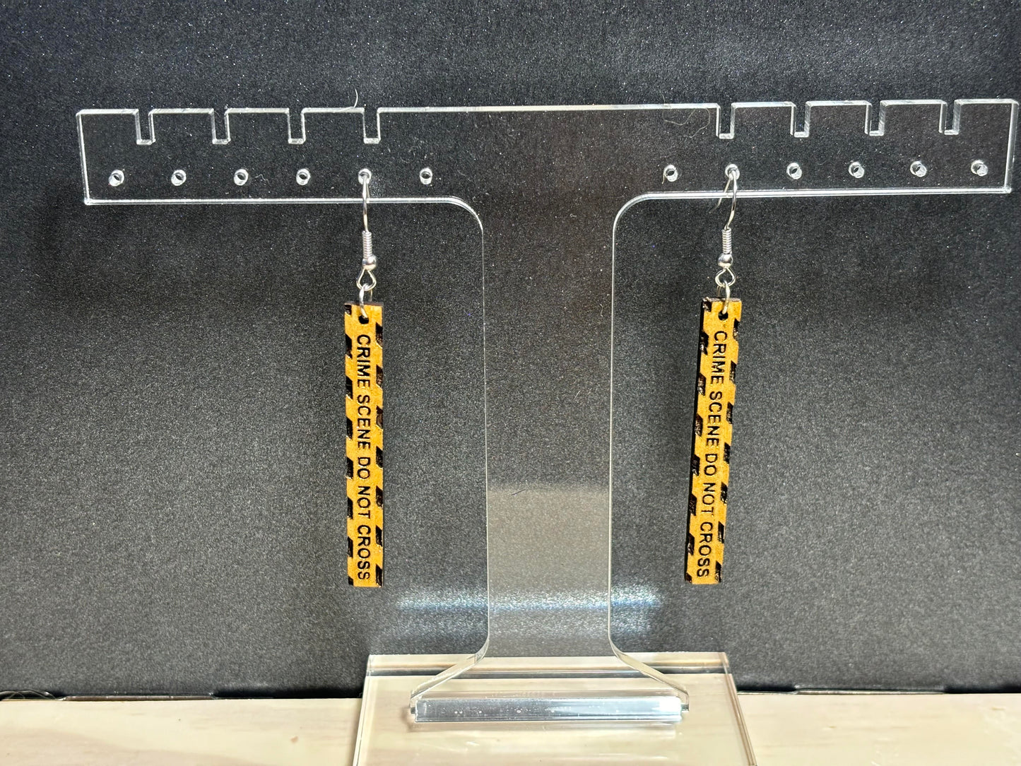 Crime Scene Tape Earrings