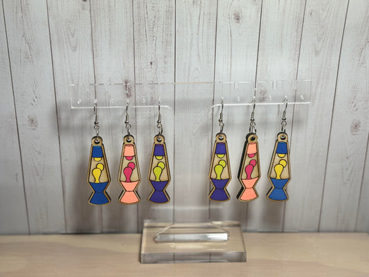 Retro Lava Lamp Earrings. *Earring Pair option*