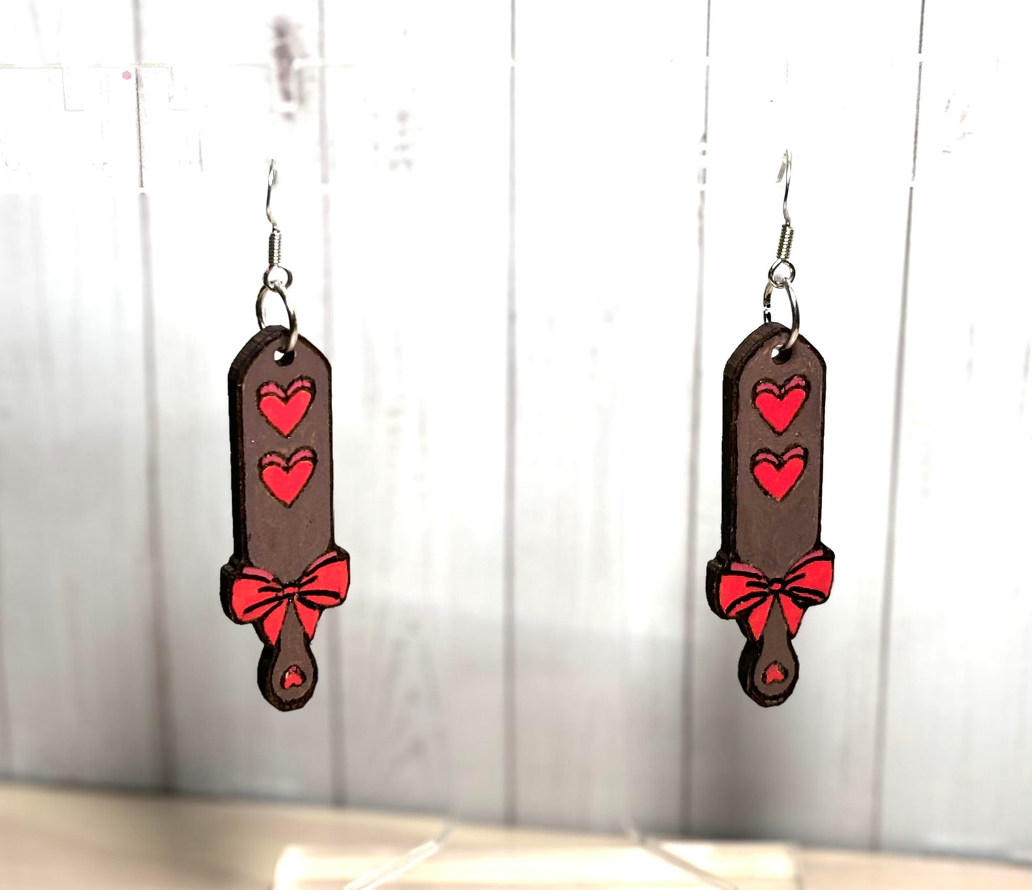 2 Heart Paddle Dangles